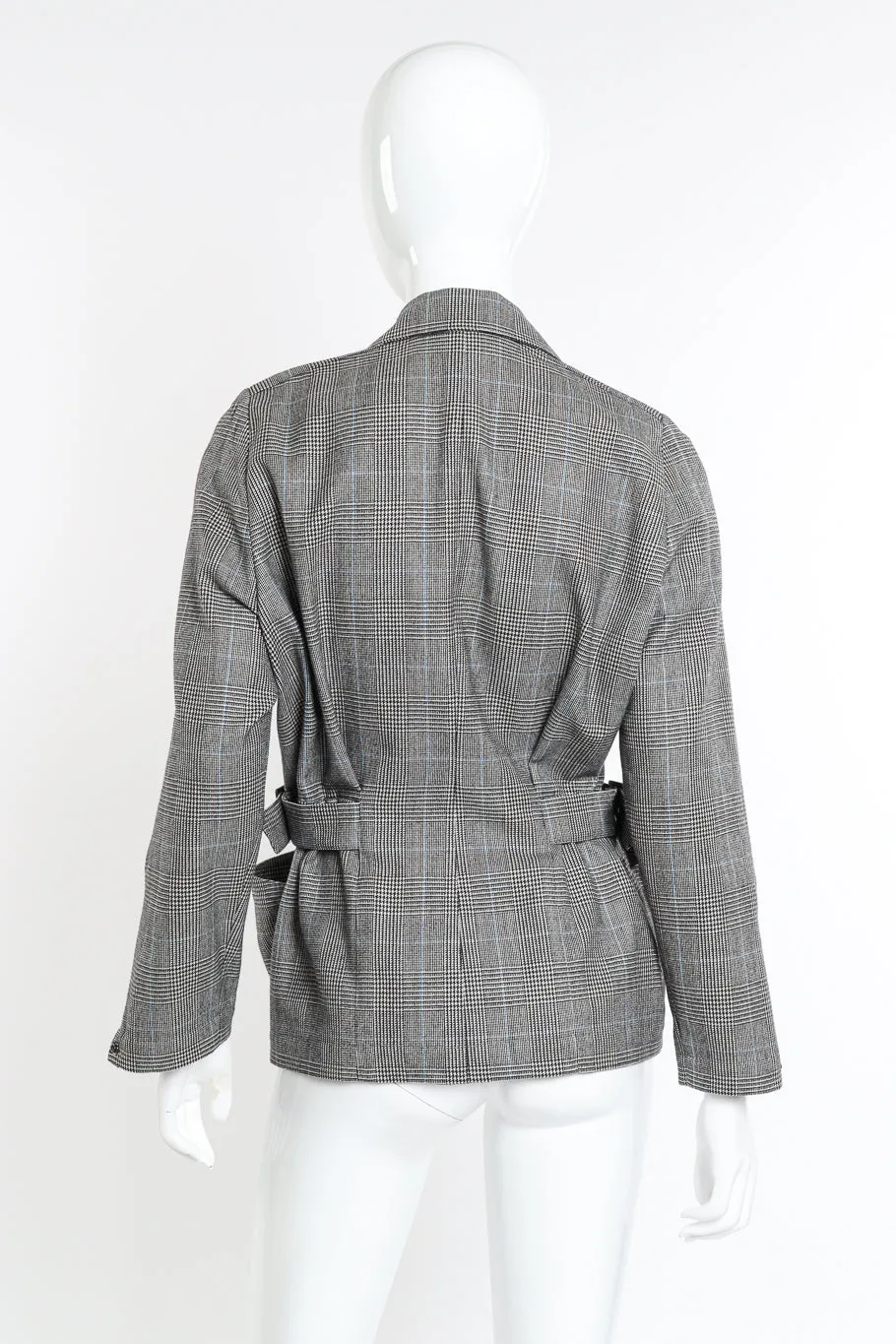 Houndstooth Buckle Waist Jacket