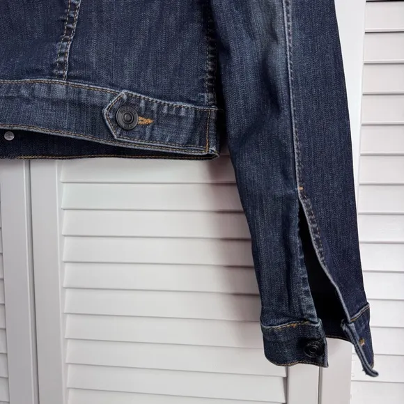 Hudson Signature Jean Jacket Blue Size Large Dark Wash Soft Stretchy