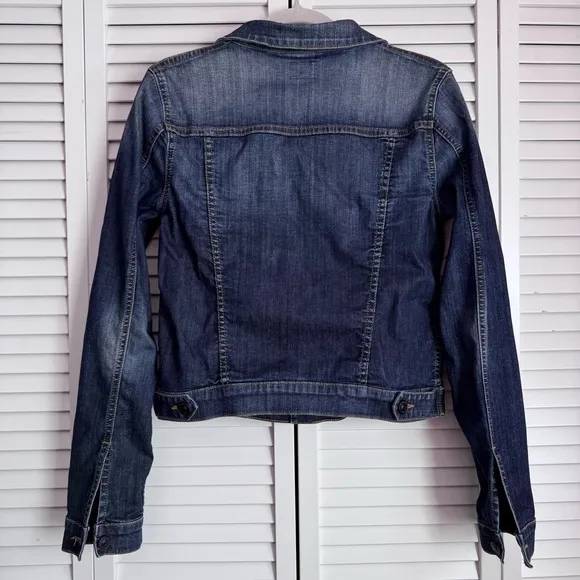 Hudson Signature Jean Jacket Blue Size Large Dark Wash Soft Stretchy