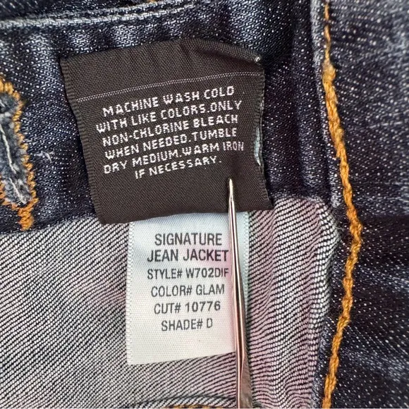 Hudson Signature Jean Jacket Blue Size Large Dark Wash Soft Stretchy