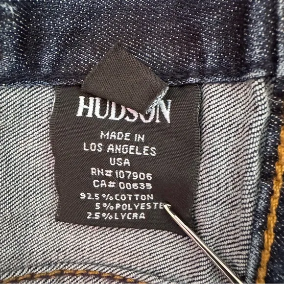 Hudson Signature Jean Jacket Blue Size Large Dark Wash Soft Stretchy