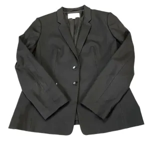 HUGO BOSS Virgin Wool Blazer Jacket Womens 10 Black Long Sleeve Single Breasted