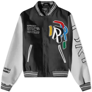 Initial Varsity Jacket - Jet Black