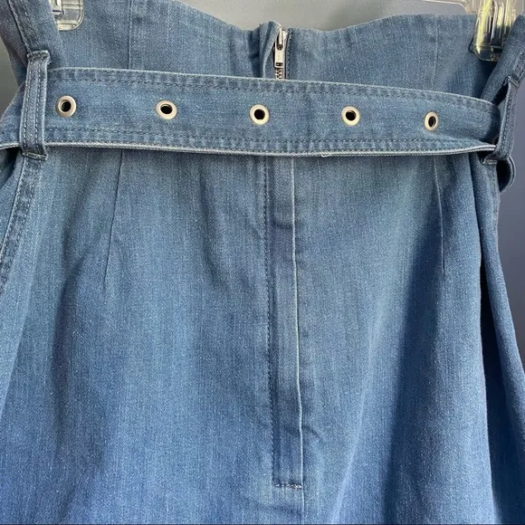 J Brand Tranquil Pleated High Waist Denim Skirt