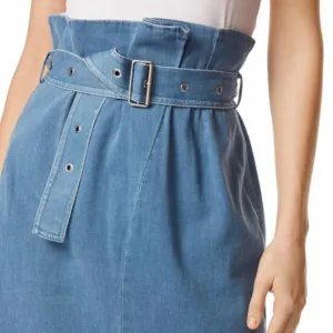 J Brand Tranquil Pleated High Waist Denim Skirt