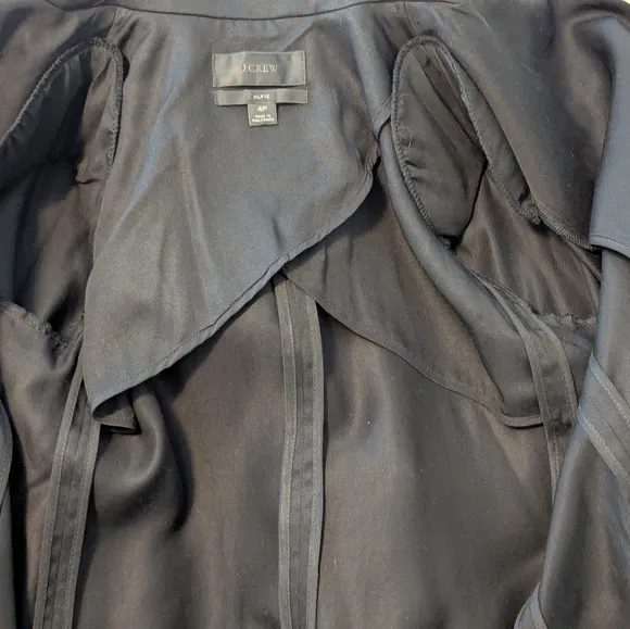 J. Crew Alfie Black Oversized Women's Summer Weight Blazer 100% Lyocell, Size 4P