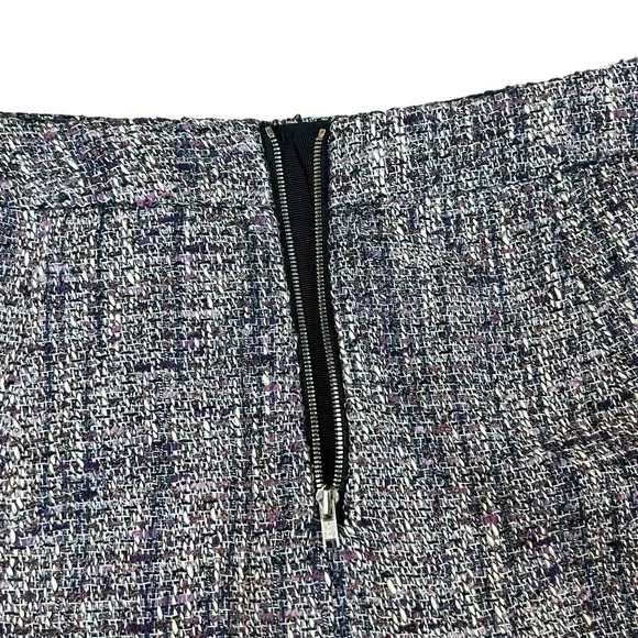 J. Crew NWT Size 2 Bellflower Tweed Pencil Skirt Multicolor Purple Blue