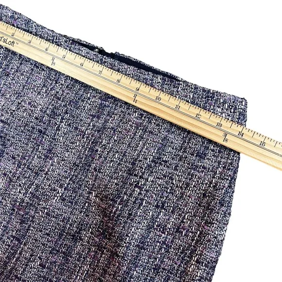 J. Crew NWT Size 2 Bellflower Tweed Pencil Skirt Multicolor Purple Blue