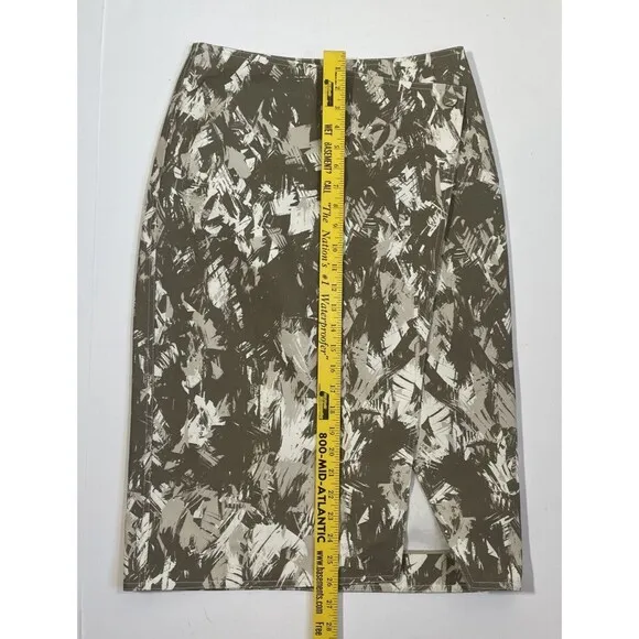 Jason Wu Tan Khaki Tan Midi Skirt Front Slit Sz 4 Asymmetrical Excellent Spring