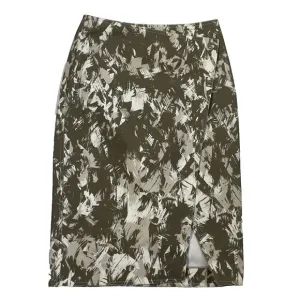Jason Wu Tan Khaki Tan Midi Skirt Front Slit Sz 4 Asymmetrical Excellent Spring