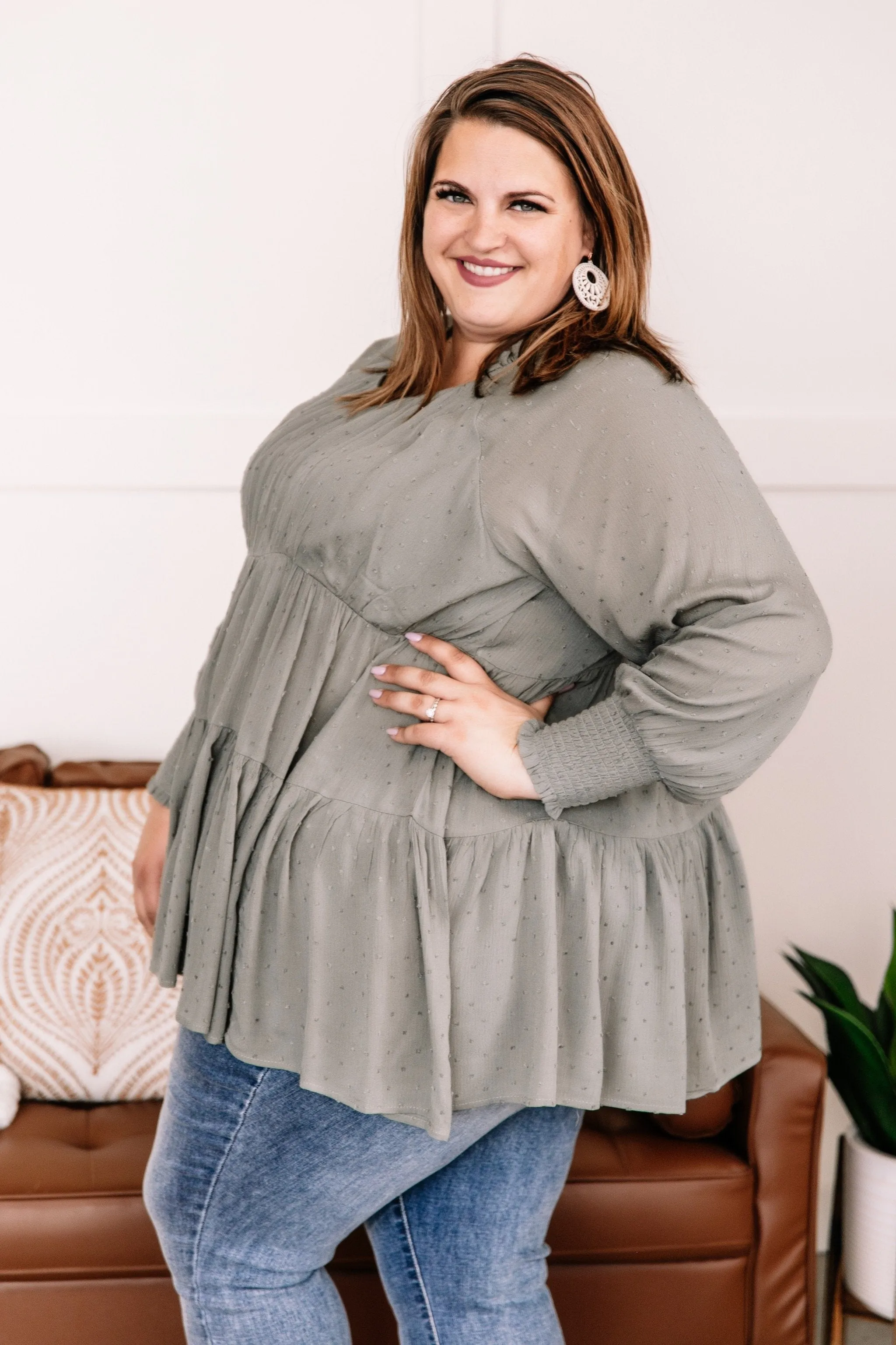 Join The Dots Tunic In Olive Green