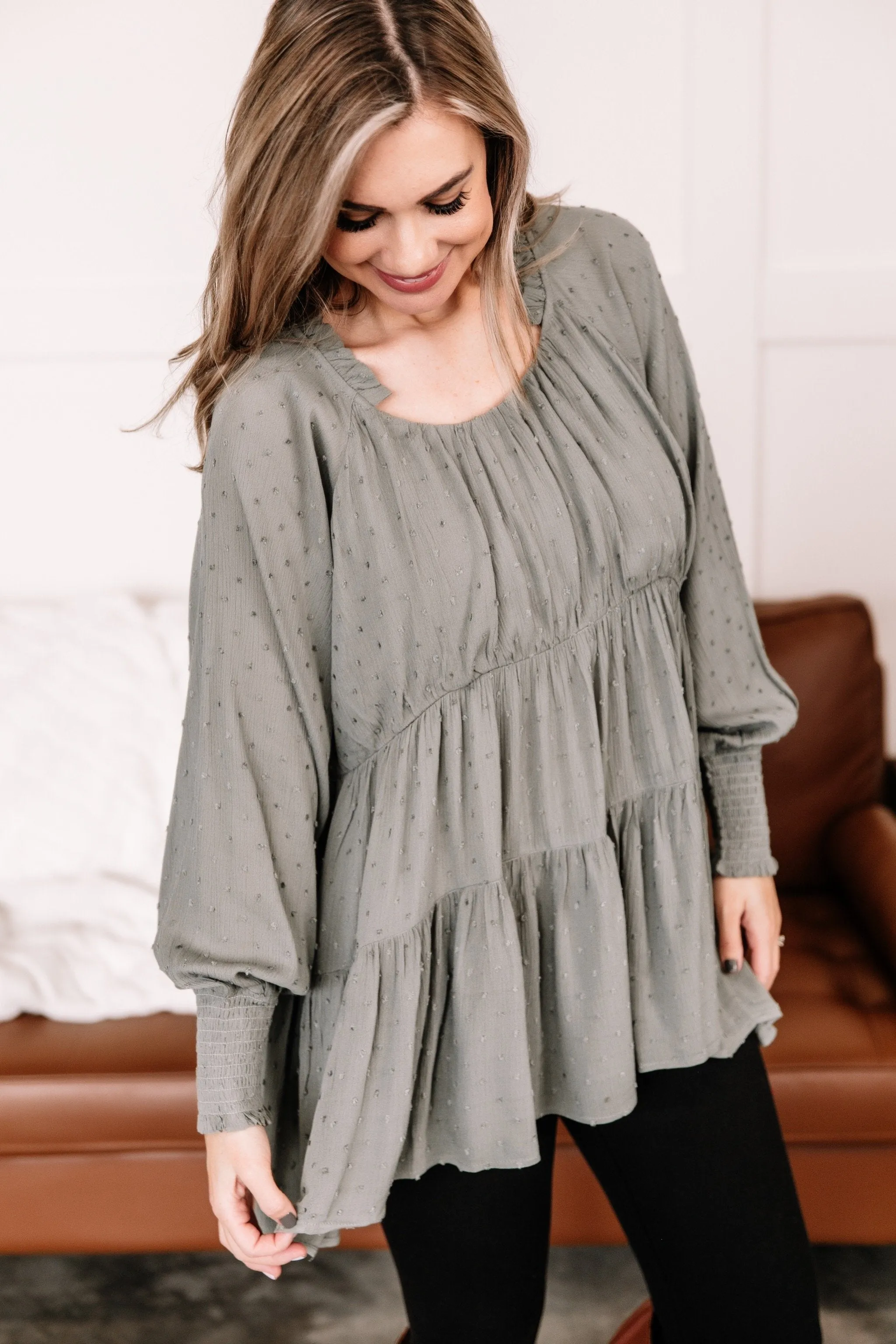 Join The Dots Tunic In Olive Green