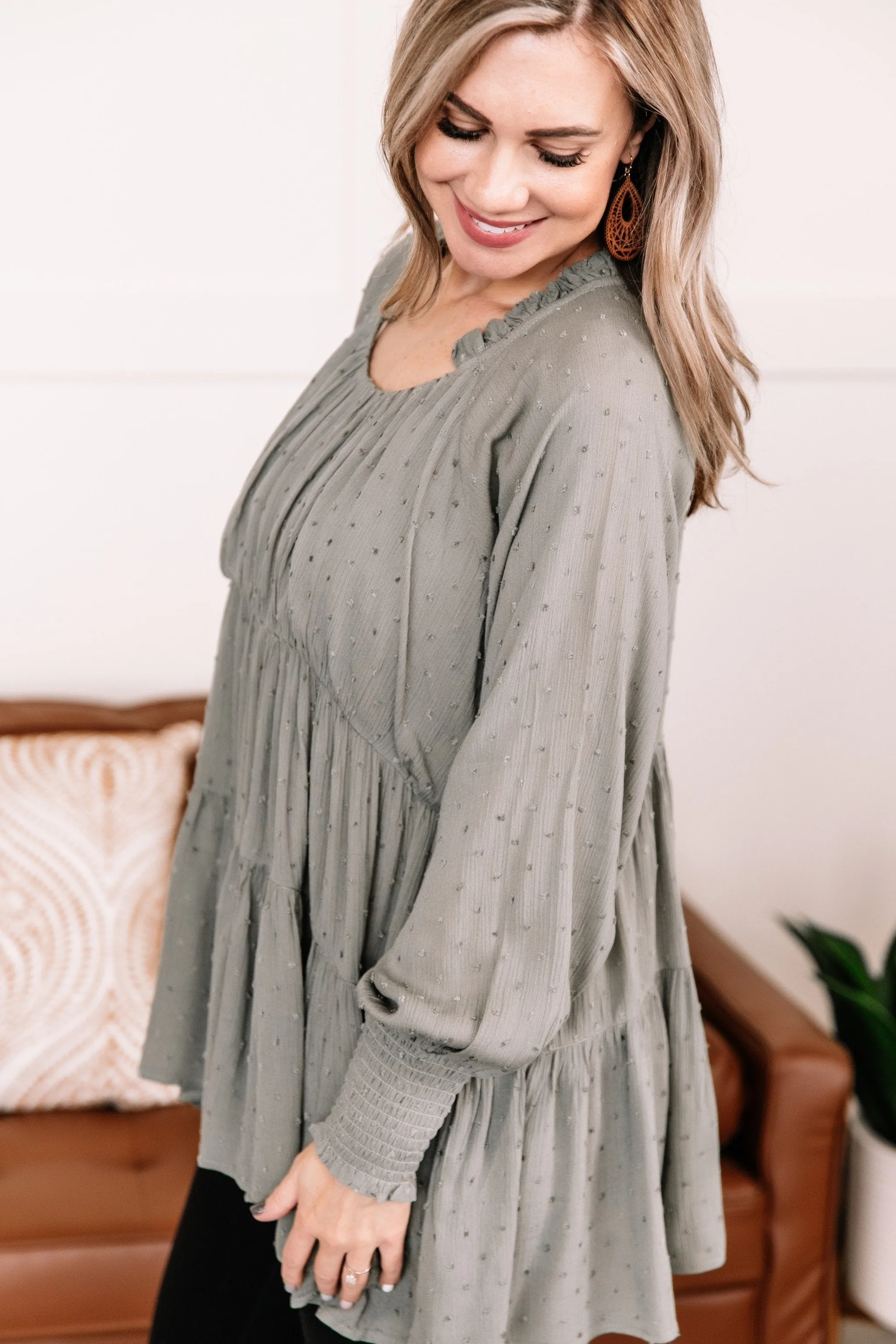 Join The Dots Tunic In Olive Green