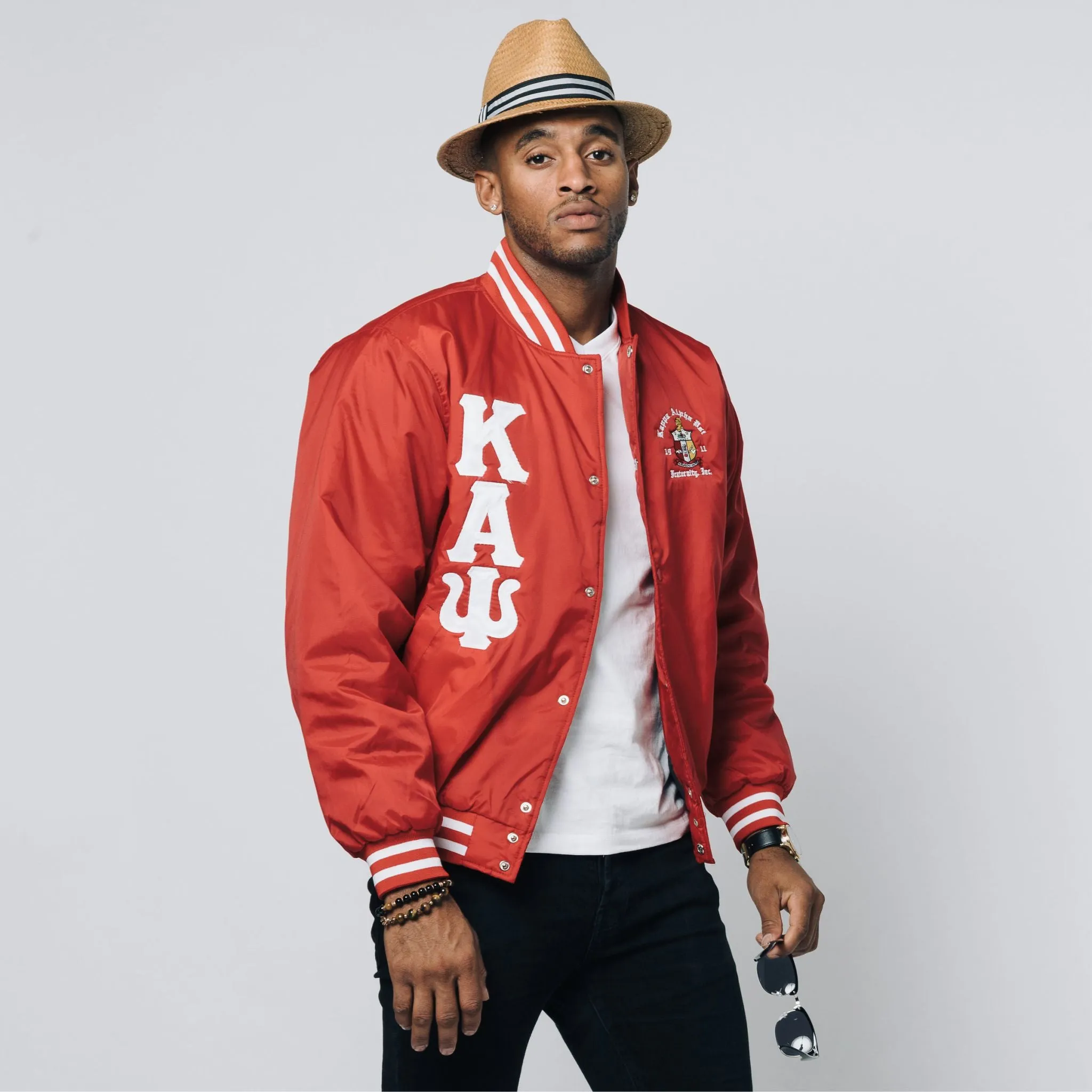 Kappa Alpha Psi Baseball Jacket (Red)