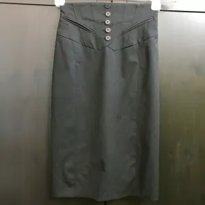 Karen Millen England High Waisted Black Pencil Skirt