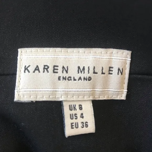 Karen Millen England High Waisted Black Pencil Skirt