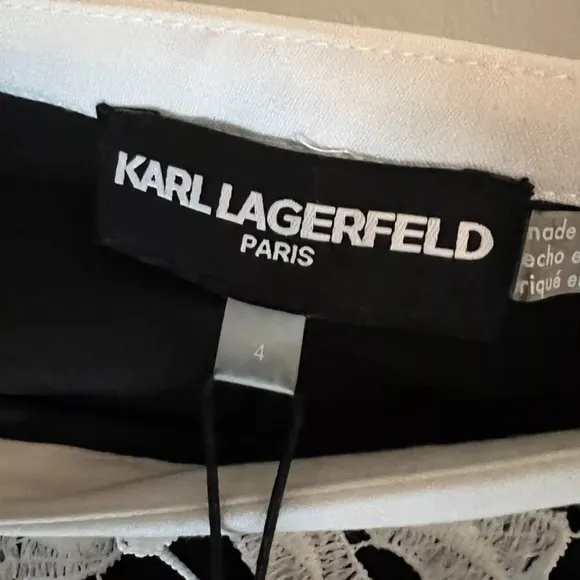 Karl Lagerfeld NEW Floral Lace Overlay Straight Pencil Skirt Sz 4