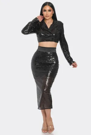 KEIRA SEQUIN SKIRT 5860