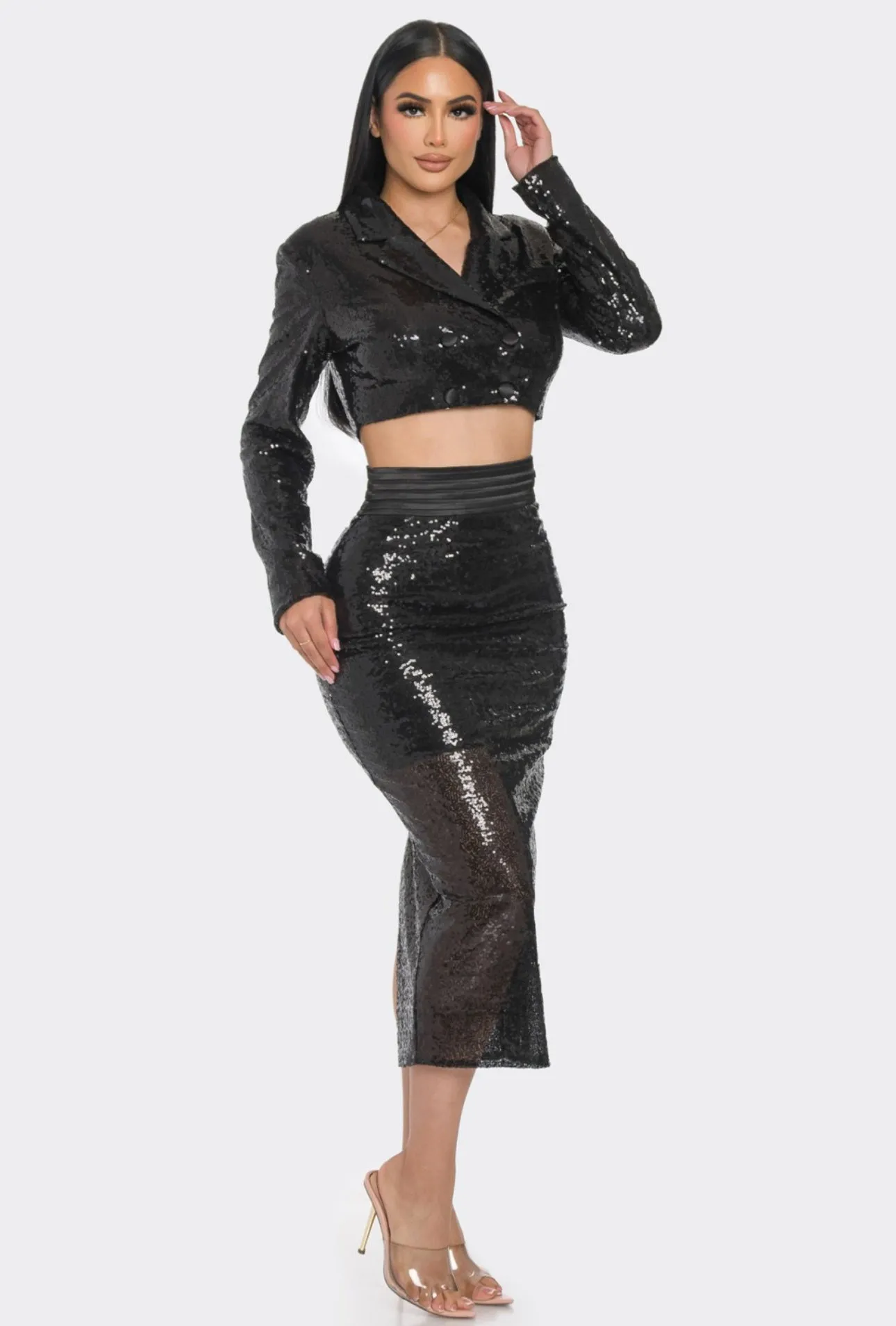 KEIRA SEQUIN SKIRT 5860