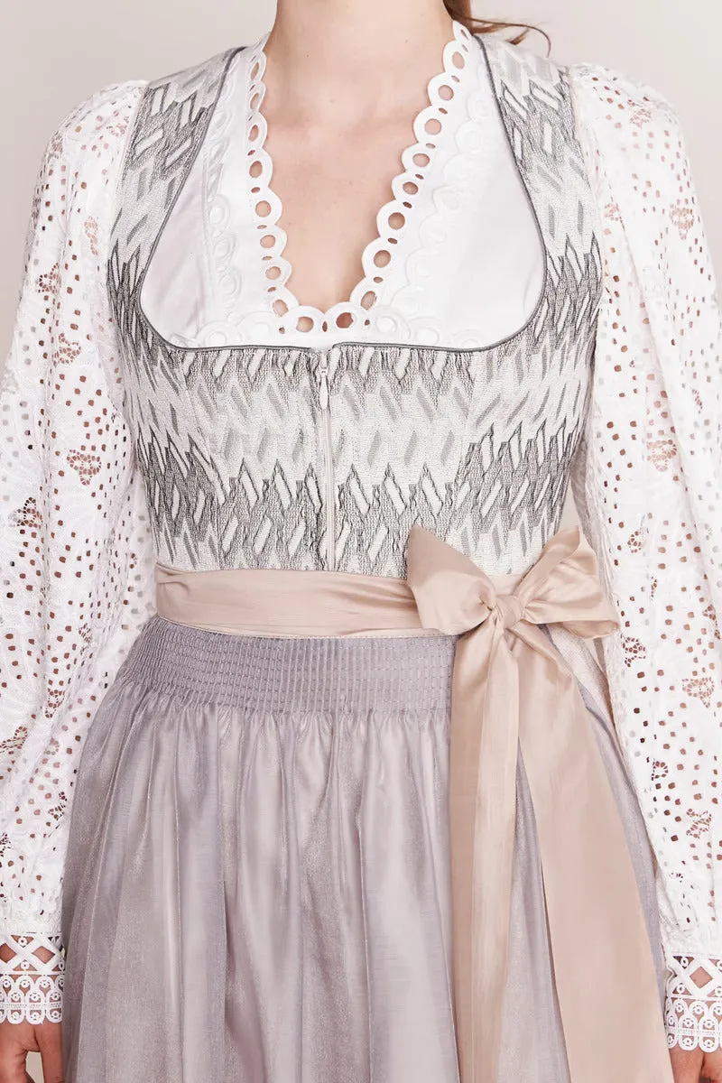 Kruger Long Dirndl 2pcs. 70cm "Nellie" grey