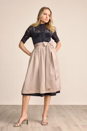 Kruger Long Dirndl 2pcs. 70cm "Suzanne" black (44)