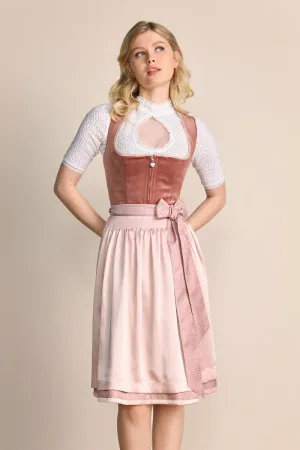 Kruger Midi Dirndl 2pcs. 60cm "Dena" red (40,42)