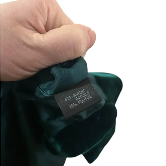 Lafayette 148 Elegant Velvet Green Blazer jacket size Small