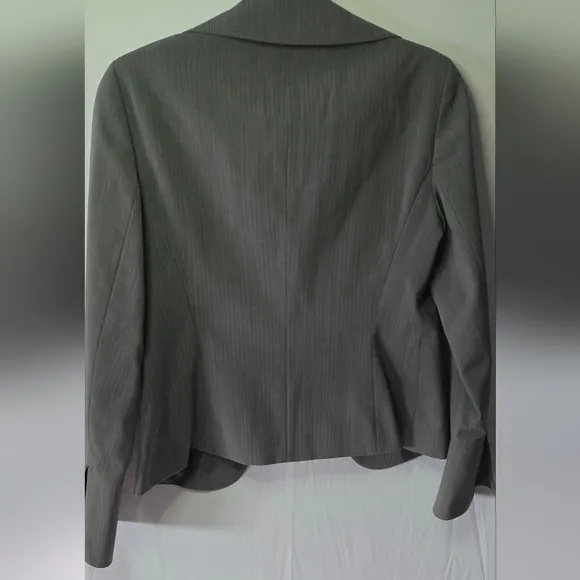 Lafayette 148 New York Gray Women's 3 Button Wool Blend Blazer Size 4