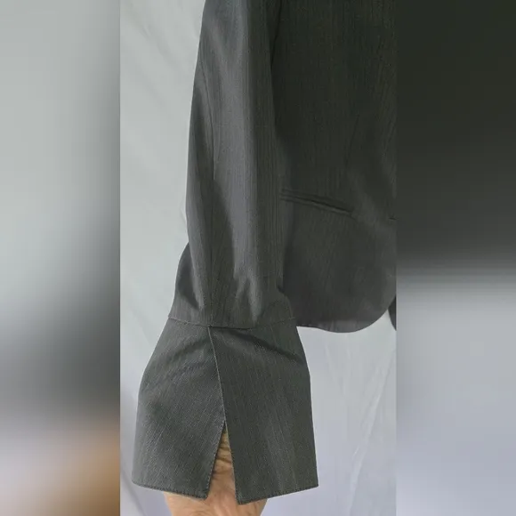 Lafayette 148 New York Gray Women's 3 Button Wool Blend Blazer Size 4