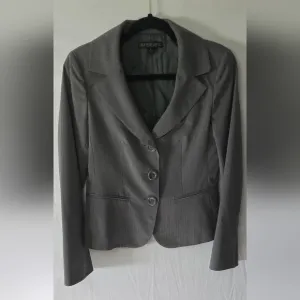 Lafayette 148 New York Gray Women's 3 Button Wool Blend Blazer Size 4