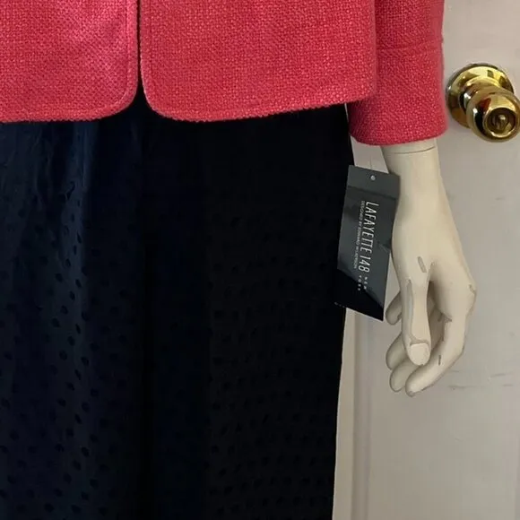 Lafayette 148 Woman's Plus-Size Pink Tweed Short Jacket Blazer Sz 14