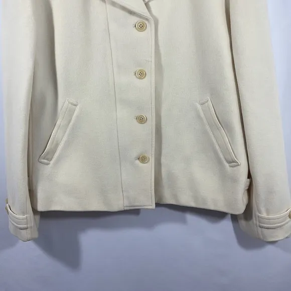 Lauren Ralph Lauren Cream Wool and Angora Blend Jacket