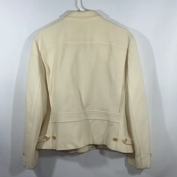Lauren Ralph Lauren Cream Wool and Angora Blend Jacket