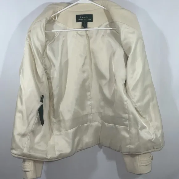 Lauren Ralph Lauren Cream Wool and Angora Blend Jacket