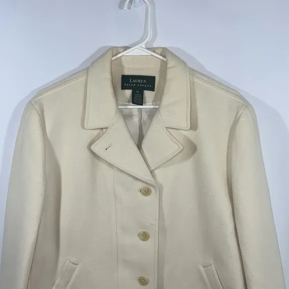 Lauren Ralph Lauren Cream Wool and Angora Blend Jacket