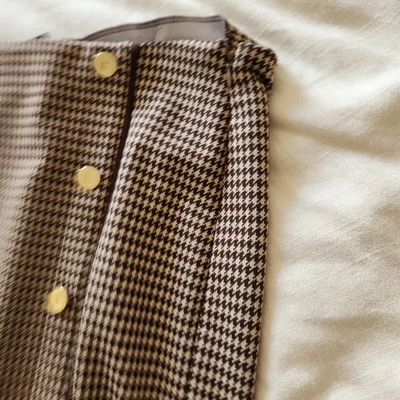 Lauren Ralph Lauren Houndstooth Knit Jacquard Skirt size Large