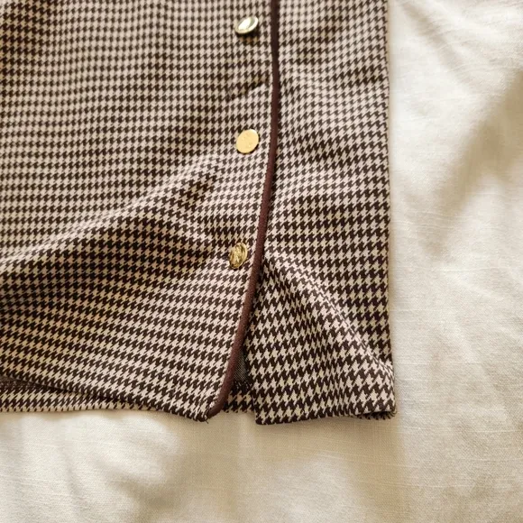 Lauren Ralph Lauren Houndstooth Knit Jacquard Skirt size Large