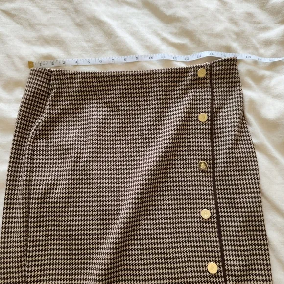 Lauren Ralph Lauren Houndstooth Knit Jacquard Skirt size Large