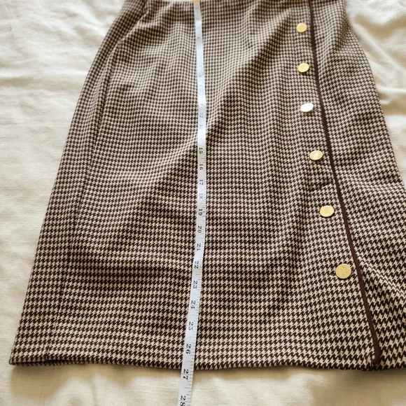 Lauren Ralph Lauren Houndstooth Knit Jacquard Skirt size Large
