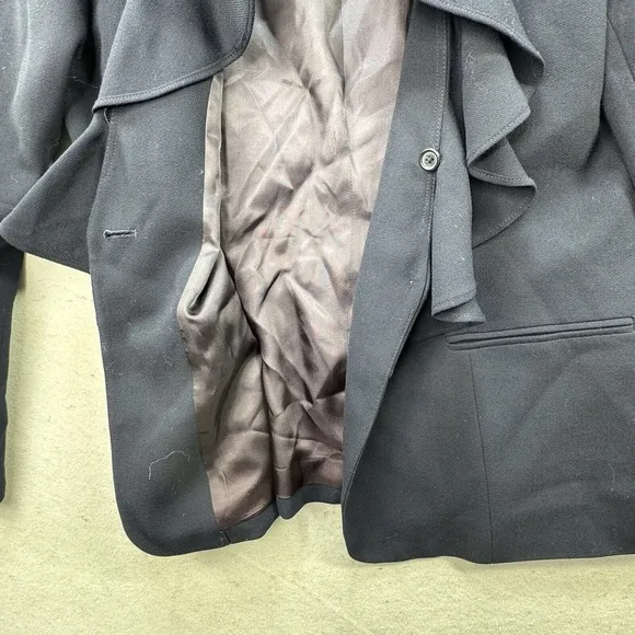 LAUREN RALPH LAUREN Women Jacket Blazer BLUE Size 10 Worsted Wool Made In USA