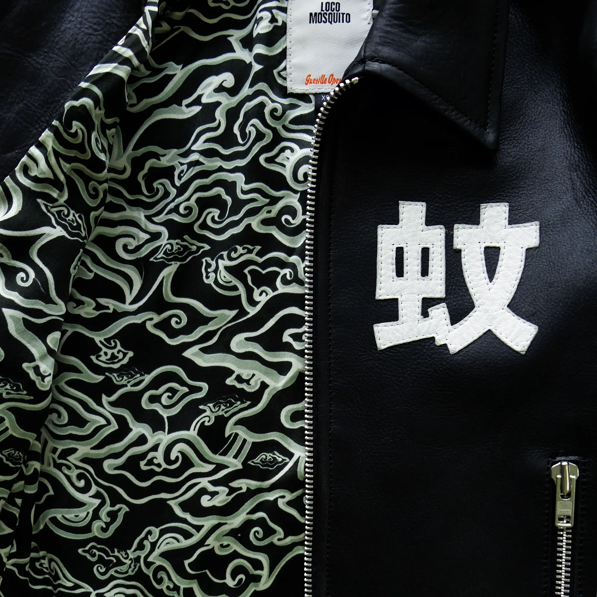 LEATHER SINGLE RIDERS JACKET "BA GUA"