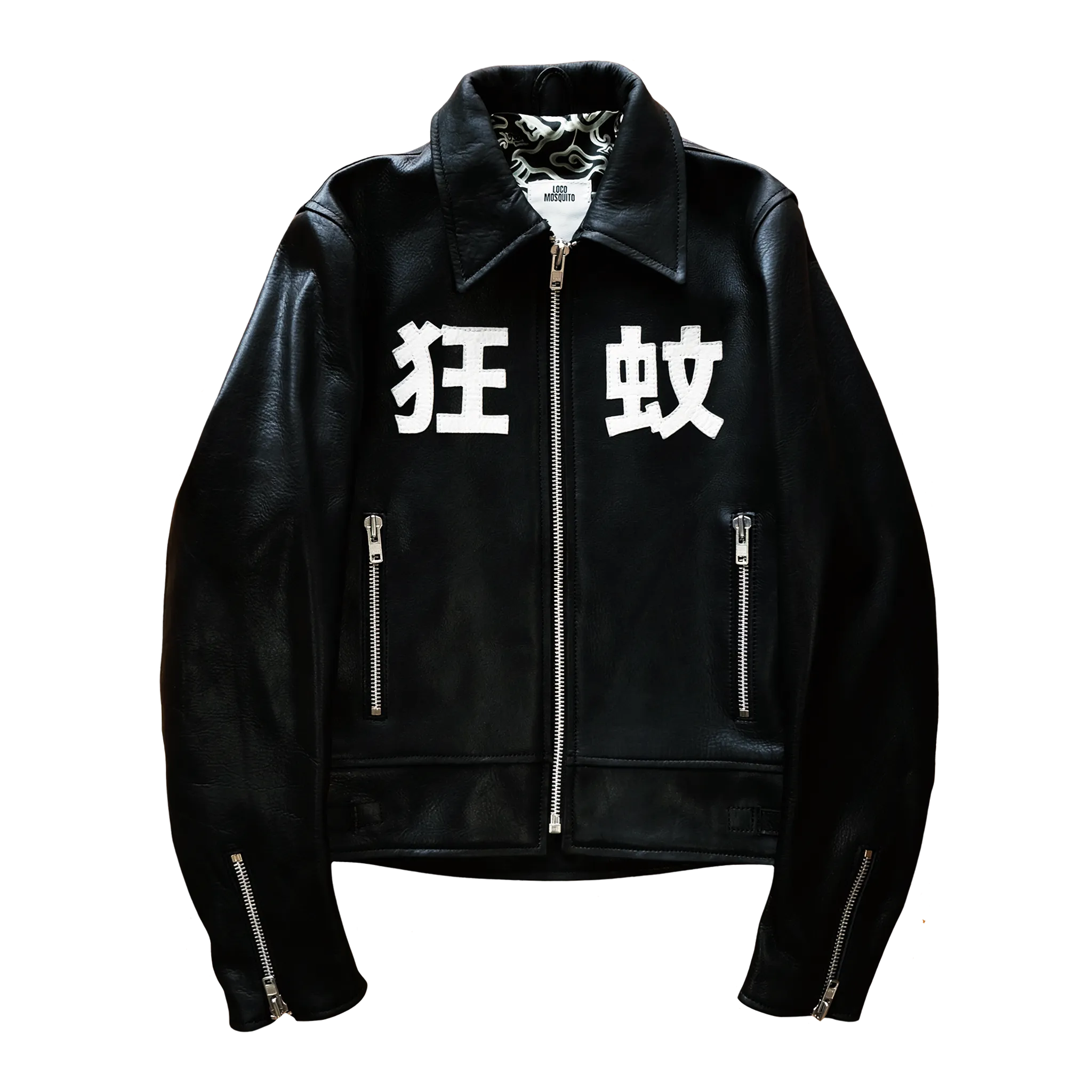LEATHER SINGLE RIDERS JACKET "BA GUA"