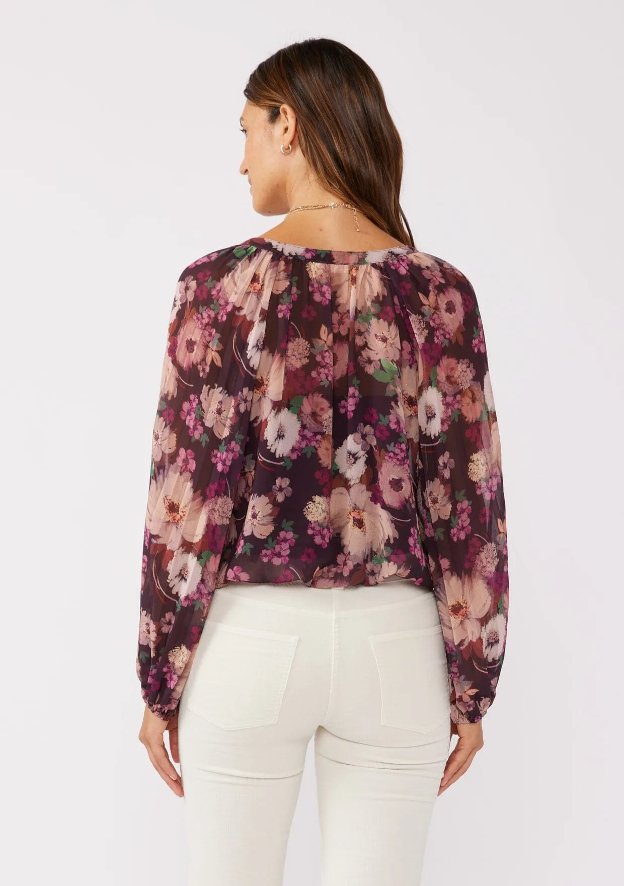 Lenni Floral Pleated Blouse