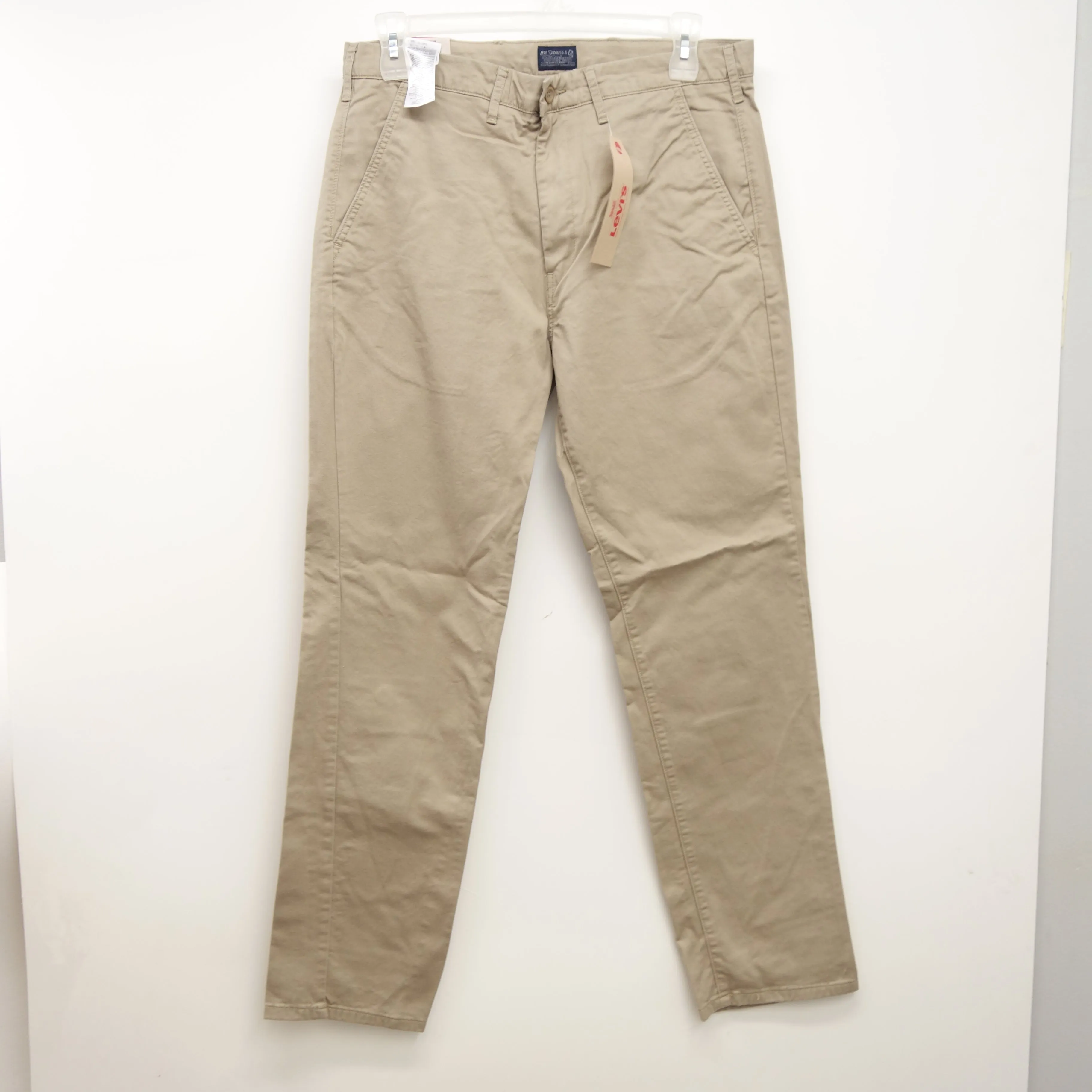 Levi's Mens Straight Stretch Light Khaki Twill Chino Dress Pants Size 34 x 34