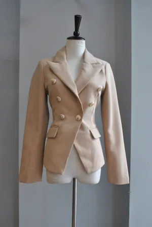 LIGHT CARAMEL DOUBLE BREASTED BLAZER