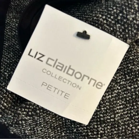 LIZ CLAIBORNE blazer top jacket with zipper and pockets size PL petite women’s