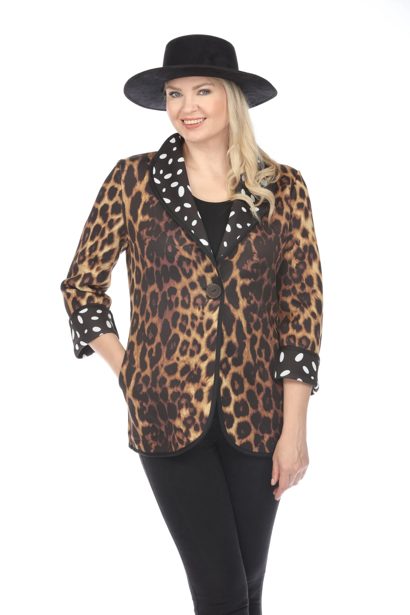 Long Jacket Leopard Dots 1051LD