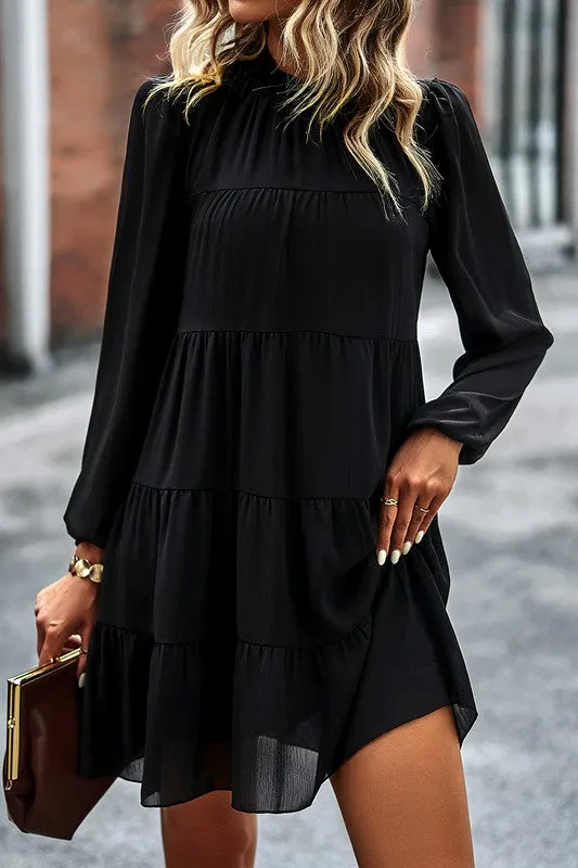 Long Sleeve Tiered Dress