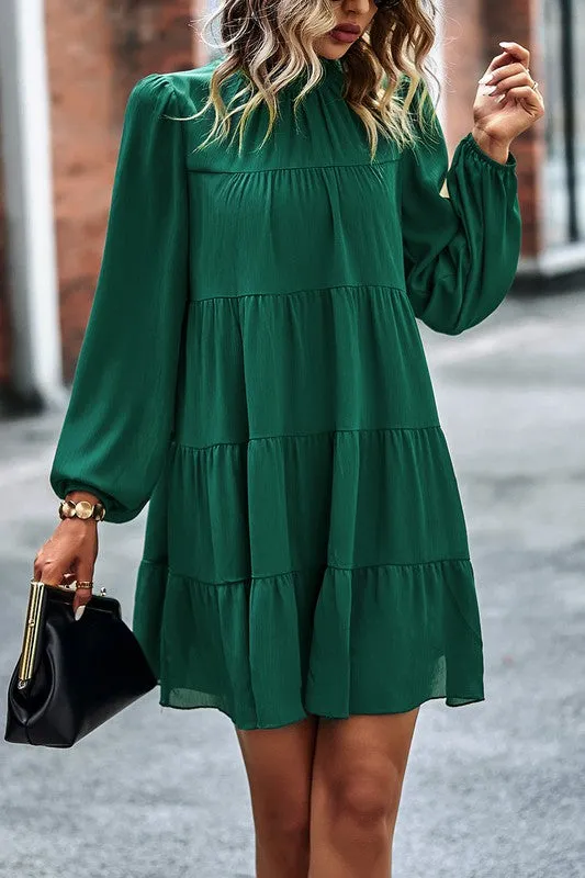 Long Sleeve Tiered Dress