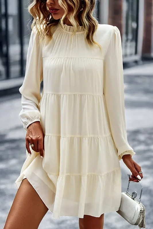 Long Sleeve Tiered Dress